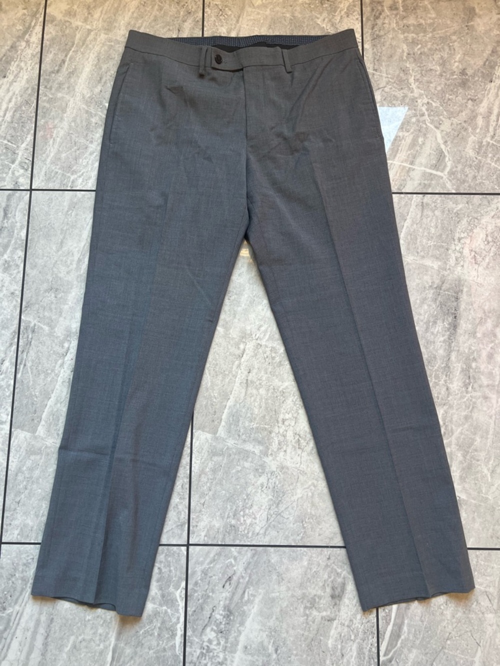 Lauren Ralph Lauren Mens Gray High Performance Wool Dress Pants Stretch 34Wx30L